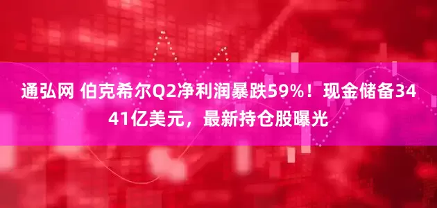 通弘网 伯克希尔Q2净利润暴跌59%！现金储备3441亿美元，最新持仓股曝光