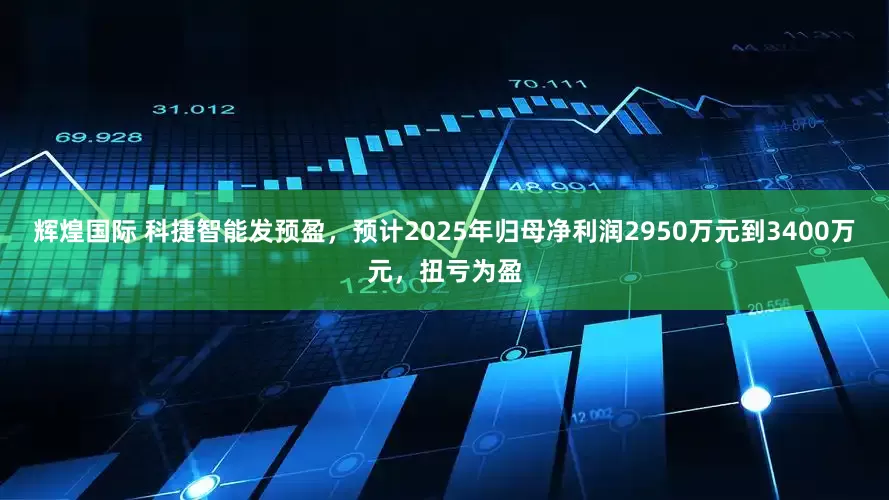 辉煌国际 科捷智能发预盈，预计2025年归母净利润2950万元到3400万元，扭亏为盈